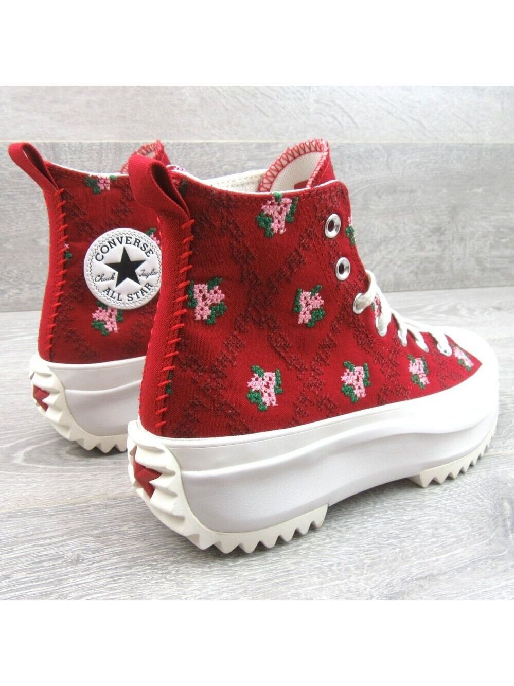 Converse Run Star Hike Platform Rose Cross Stitch Women's Size 8 NEW - Picture 7 of 16